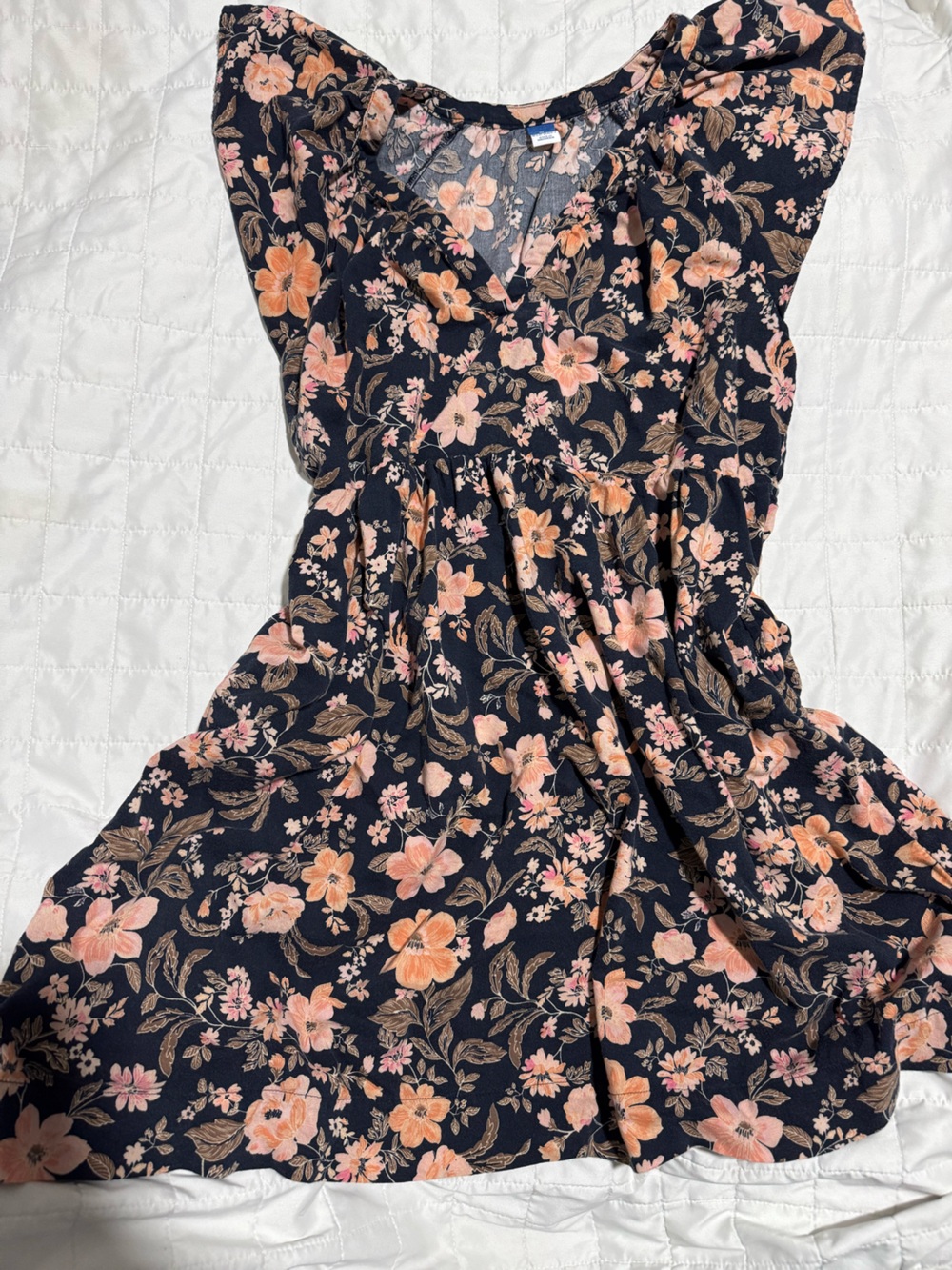 Old Navy Floral Maxi Dress in Navy and Peach